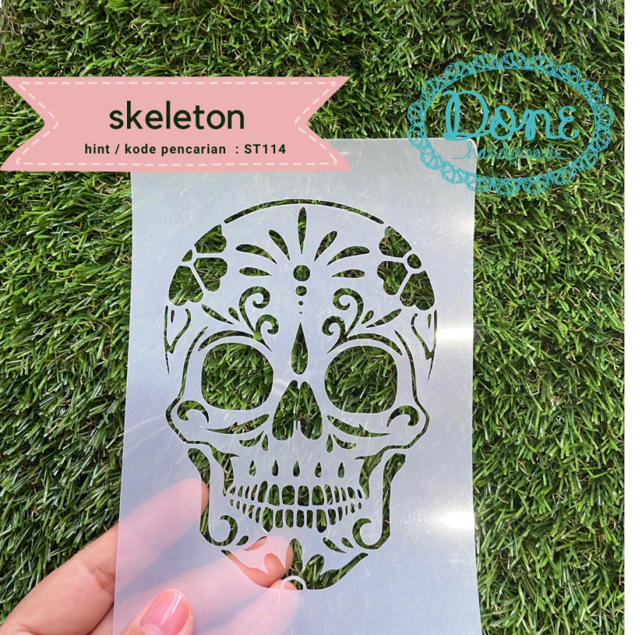 Done handymade stencil scrapbook tools fondant skeleton st114