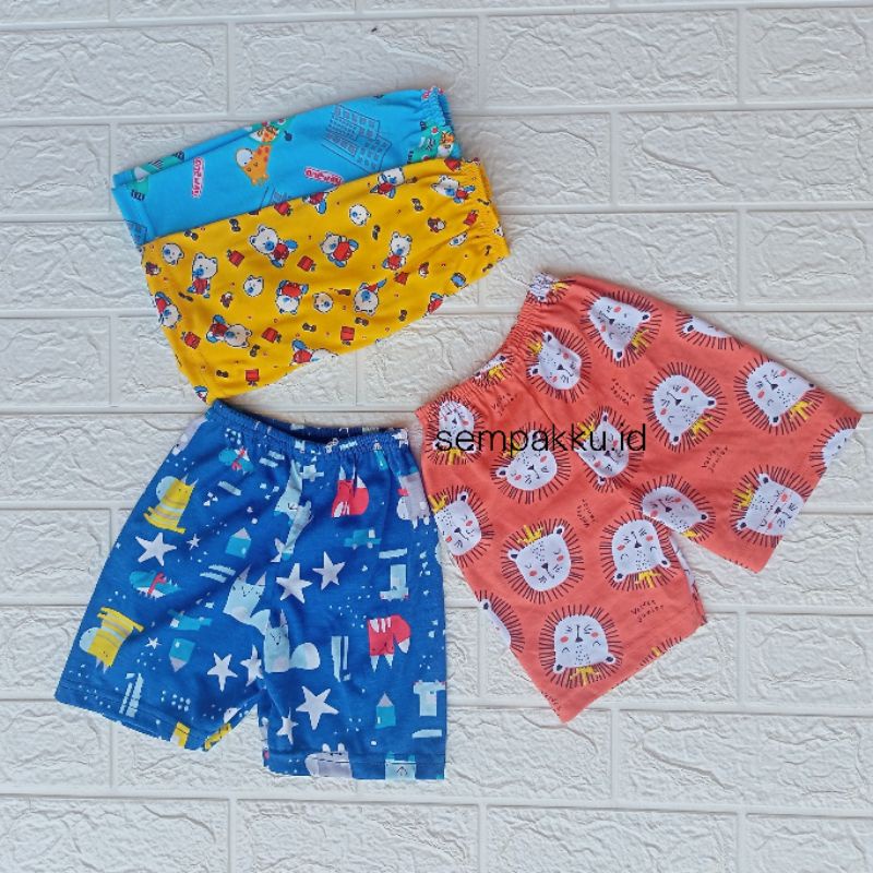 4 PCS Celana Pendek Anak Bahan Libby Velvet 0-5th