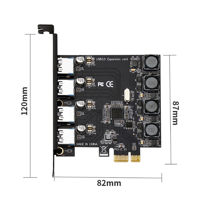 Btsg 4port USB 3.0 PCIE HUB PCI-E Kartu Ekspanding Adapter Controller Extender Cards