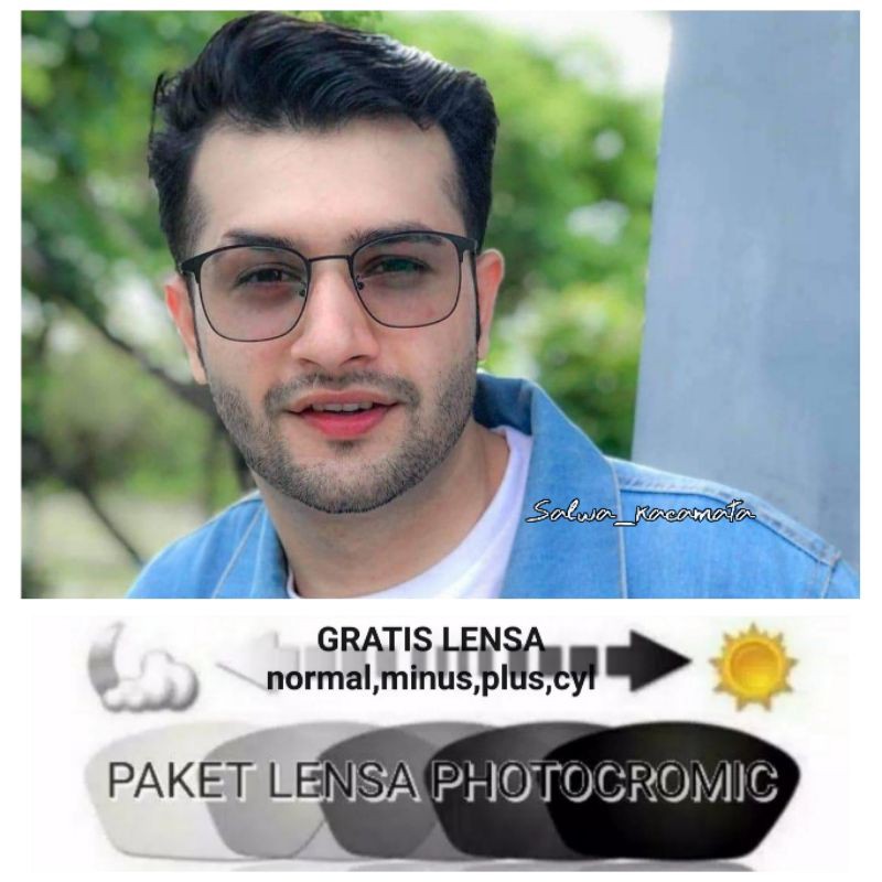 KACAMATA PHOTOCROMIC 1924 | kacamata pria/wanita | paket frame + lensa.
