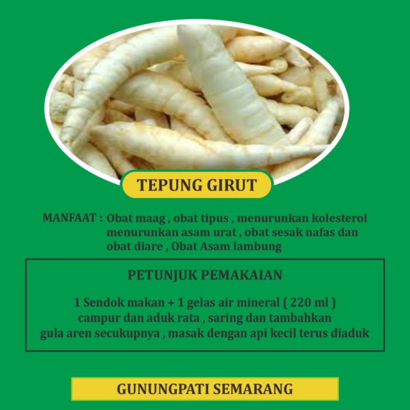 

Tepung Garut/Girut/kairut/kirut/angkrik super
