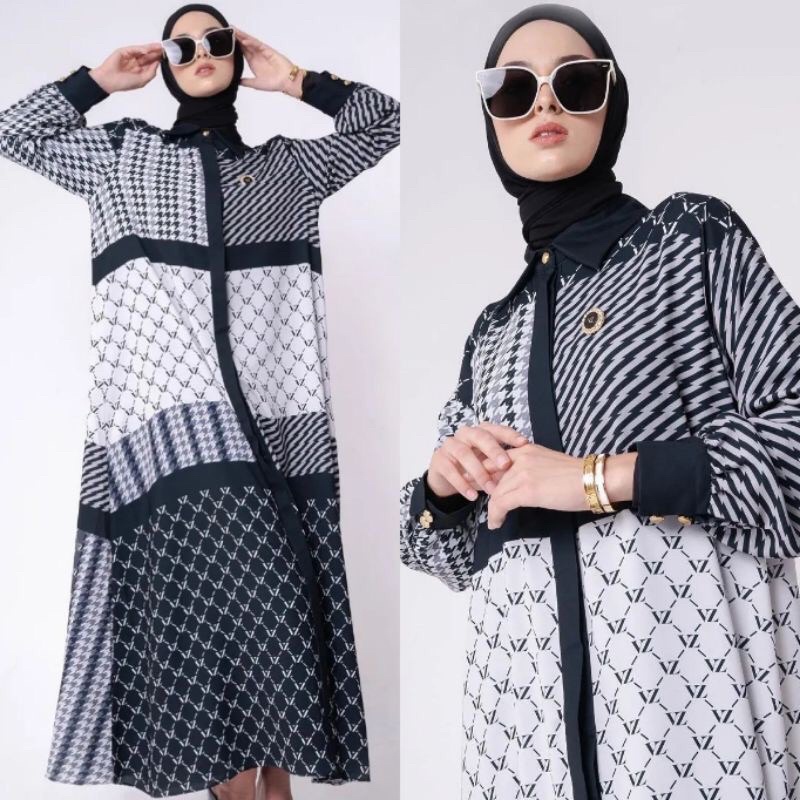 NEW LAUNCHING RUMAISHA DRESS BLACK BY VIVIZUBEDI