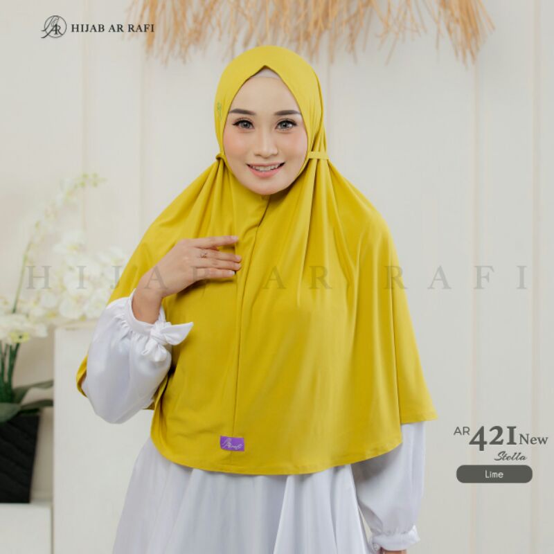 Arrafi hijab jilbab instan AR 421 new-Lime
