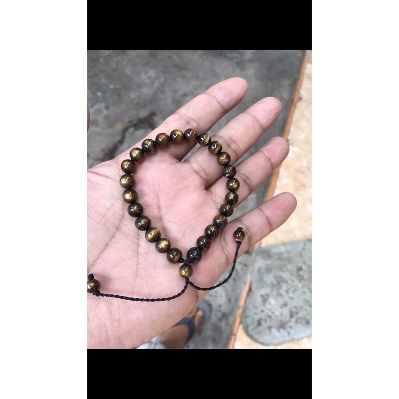 gelang tali arus serat emas kualitas premium