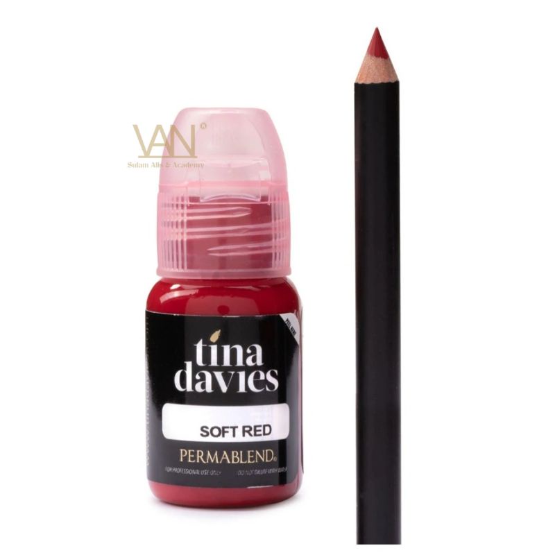 Tinta Permablend X Tina Davies Lip Duo - Soft Red Original Made in USA 15ml