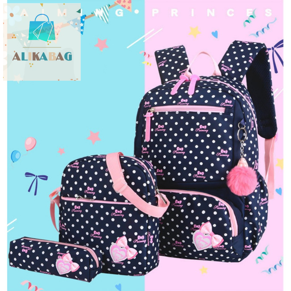 ALIKA BAG - Tas Ransel Wanita Saiming 3in1 Multifungsi Bagpack School