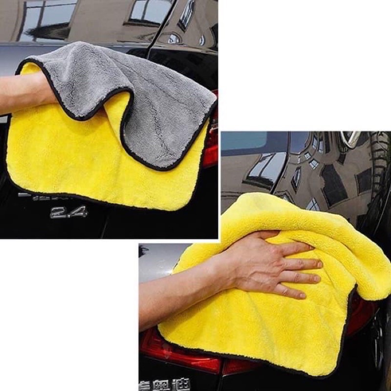 [BISA COD]  lap kain detailing 500 gsm 30x30cm kain microfiber cuci mobil motor Multifungsi