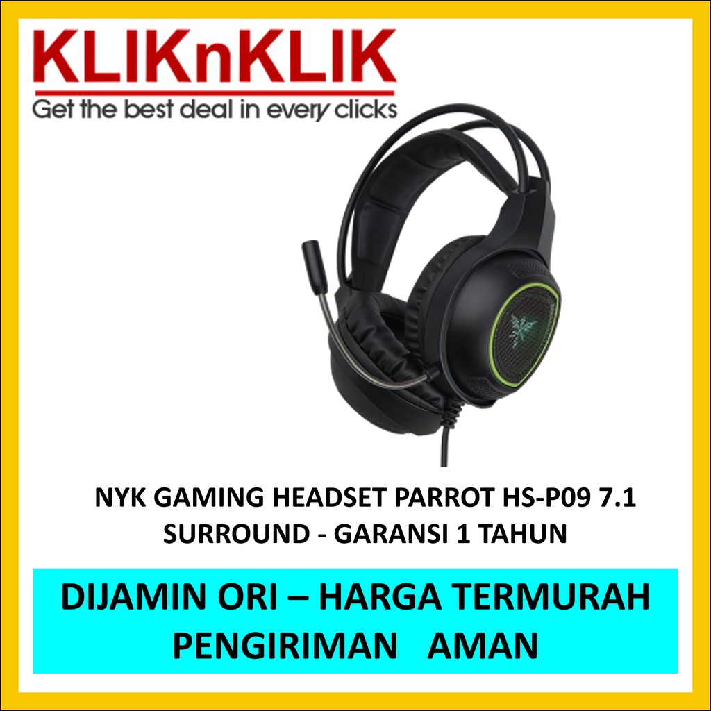 Aksesoris - NYK GAMING HEADSET PARROT HS-P09 7.1 SURROUND
