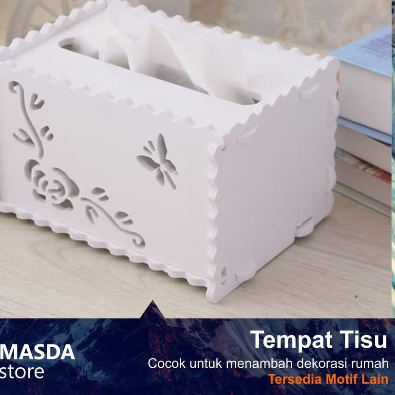 ➴ Tempat tisu dari kayu wpc kotak tissue meja makan ruang tamu cantik unik karakter lucu minimalis ➨