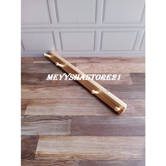 gantungan baju kayu 6 kait/kapstok kayu/cantolan kayu/hook kayu
