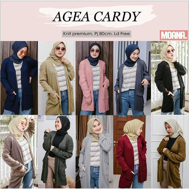 1 KG MUAT 5 PCS | AGEA CARDY / LONG SHAKER CARDIGAN RAJUT BESAR