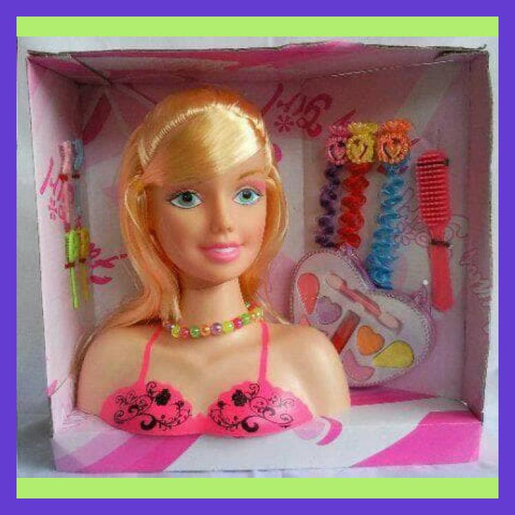 MAINAN BONEKA MAKEUP BARBIE KEPALA BARBIE SALON SALONAN