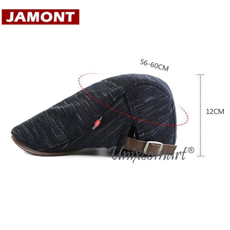 Topi Newsboy Jamont DOTTED LINE Flat Hat Pelukis Patino Sutradara Ceper