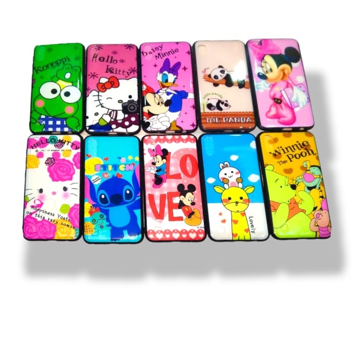 CASE HANDPHONE SAMSUNG M10 MOTIF KEROPI HELLO KITTY PANDA STICTH WINNIE REALPICT