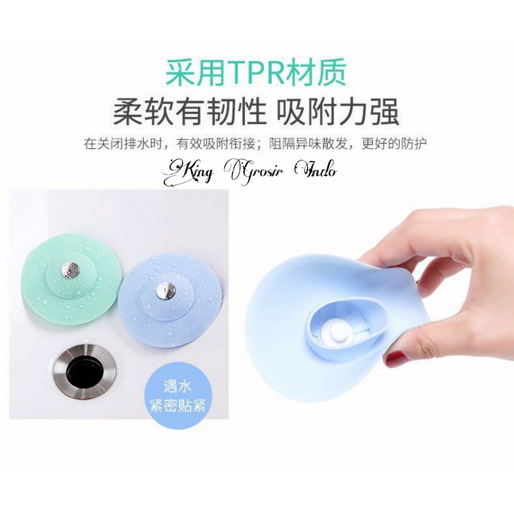 Bathtub Drain Sink Water Stopper / Penutup Saluran Air Silicone