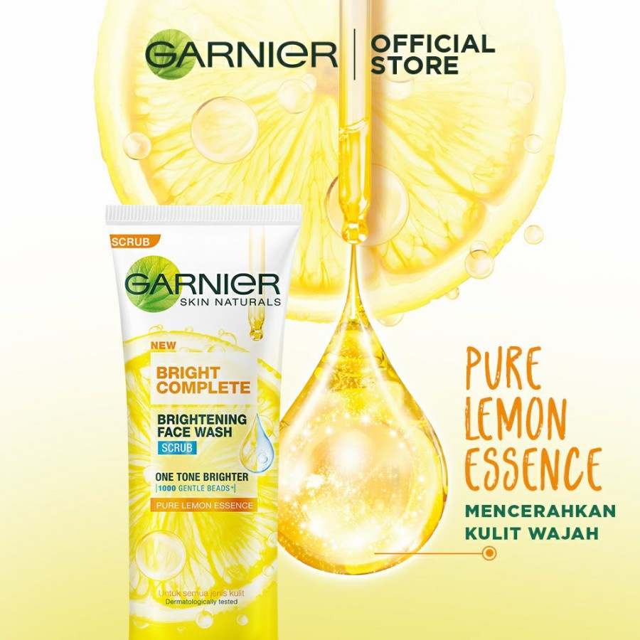 [SCRUB] GARNIER BRIGHT COMPLETE VITAMIN C FACE WASH SCRUB - 100ML