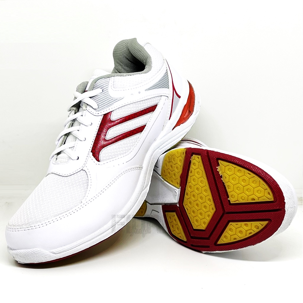 FIURI – Pro ATT Original - WP 5500 PUTIH MAROON 39-43 - Sepatu Kets Pria - Sepatu Sneakers Pria - Sepatu Olahraga Sport  Pria - Sepatu Badminton tekstil - Sepatu Jogging Lari Running Fitness  Pria - Sepatu Laki-Laki Cowok - Sepatu Sekolah Bertali