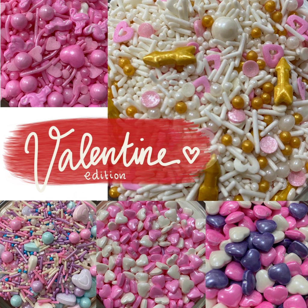 

ANEKA MODEL SPRINKLE TEMA VALENTINE THEMED SPRINKLES 20 GR HIASAN KUE DEKORASI CUPCAKE DAN COOKIES DAPAT DIMAKAN