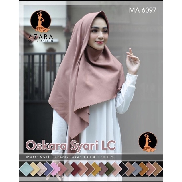 JILBAB SEGI EMPAT POLOS SYARI VOAL MIRACLE LASER CUT 130x130 AZARA