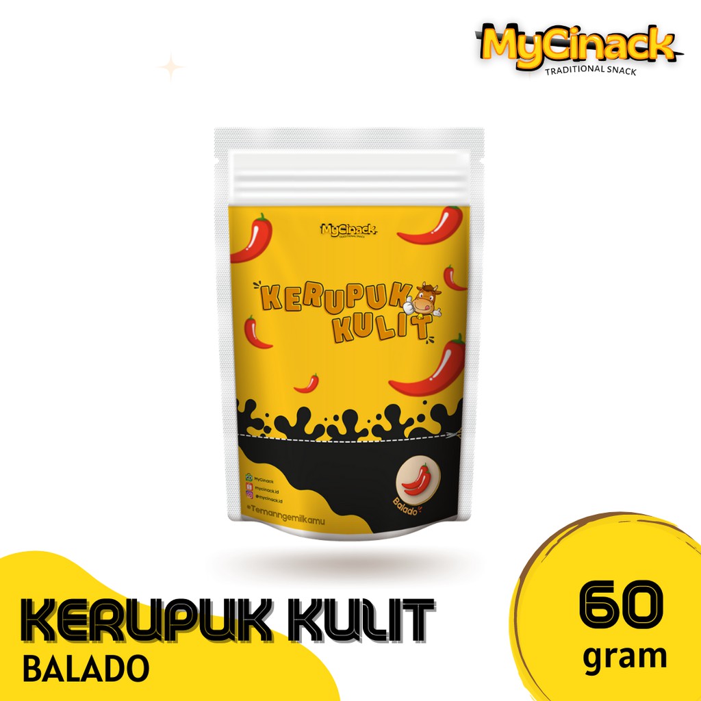 

Kerupuk Kulit MyCinack Rasa Balado