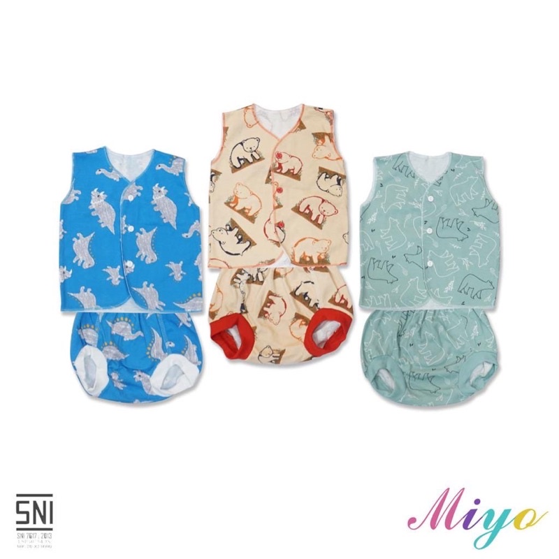 1PCS Setelan Kutung Libby Motif TERBARU Newborn Baju Kutung dan Celana Pop