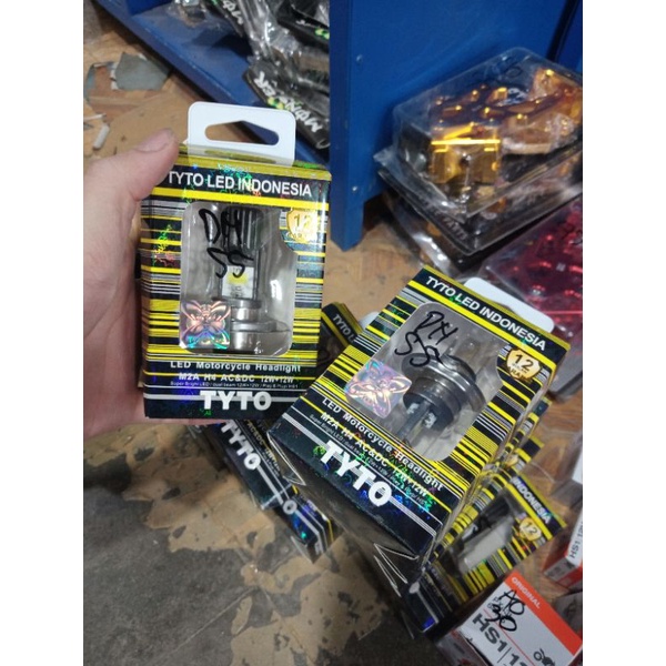 lampu depan LED Tito H4 nyala putih