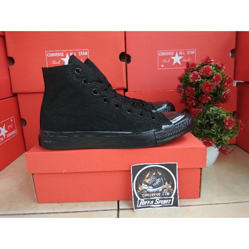 SEPATU C0NV3RSE 70S FULLBLACK HIGH PREMIUM BNIB MURAAHH