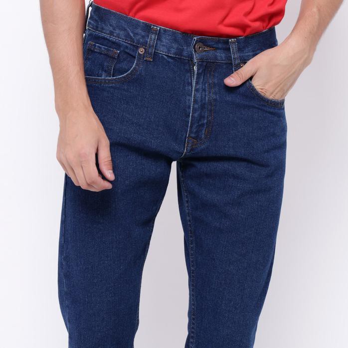 Edwin Celana Jeans Slim Fit Pria Panjang Biru Roma 03 - Biru, 27 Best Quality