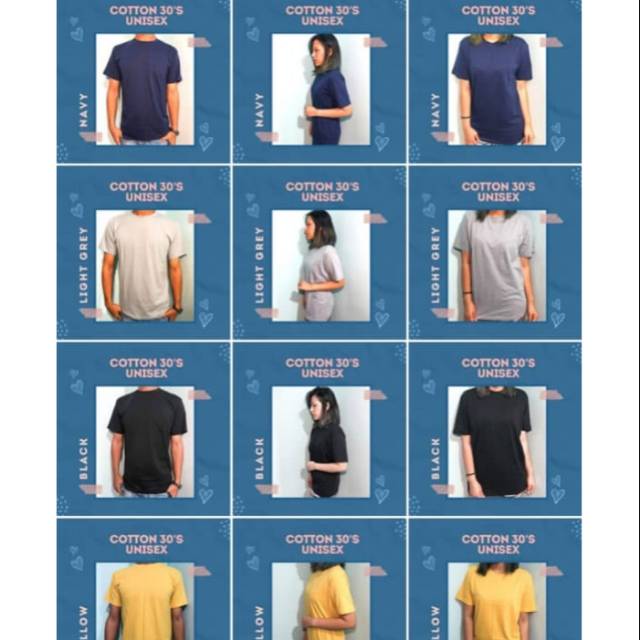 KAOS POLOS CATTON COMBED 30S