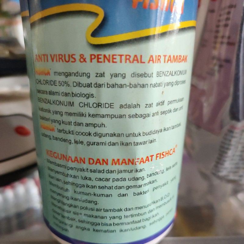 fishca antivirus dan penetral air tambak 300 ml