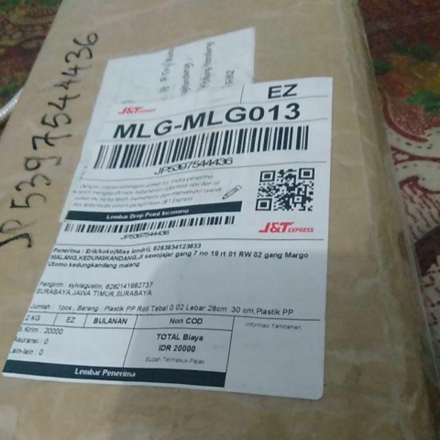 Plastik Pp Roll Tebal 0.02 Lebar 28cm & 30 Cm