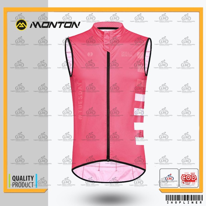 VEST SEPEDA MONTON TUESDAY II PINK CYCLING VEST NEW YEAR 2022 ROADBIKE - S
