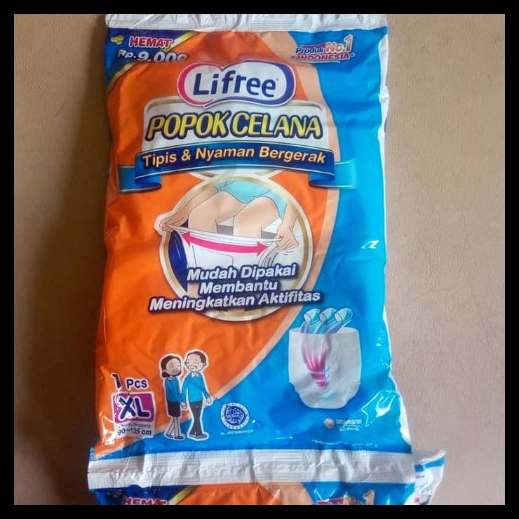 Lifree Popok Celana tipis ukuran XL isi 1(Popok orang Dewasa / lansia) TERMURAH