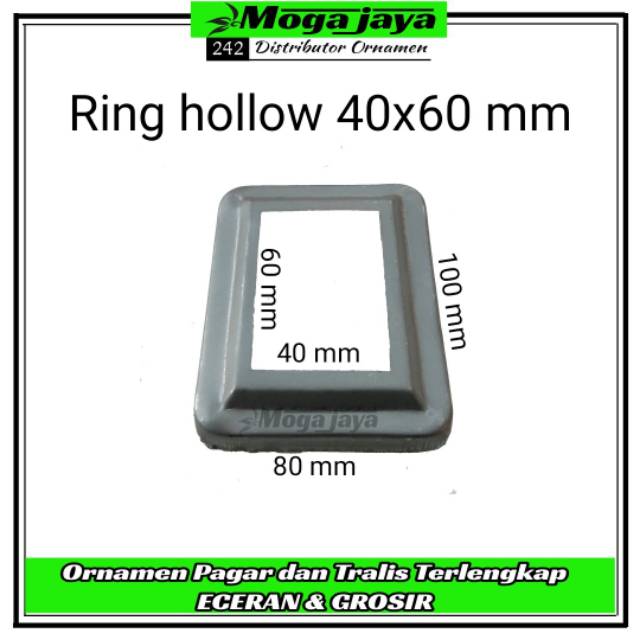 Ring hollow 40x60 mm tapak hollow minimalis aksesoris pintu pagar besi