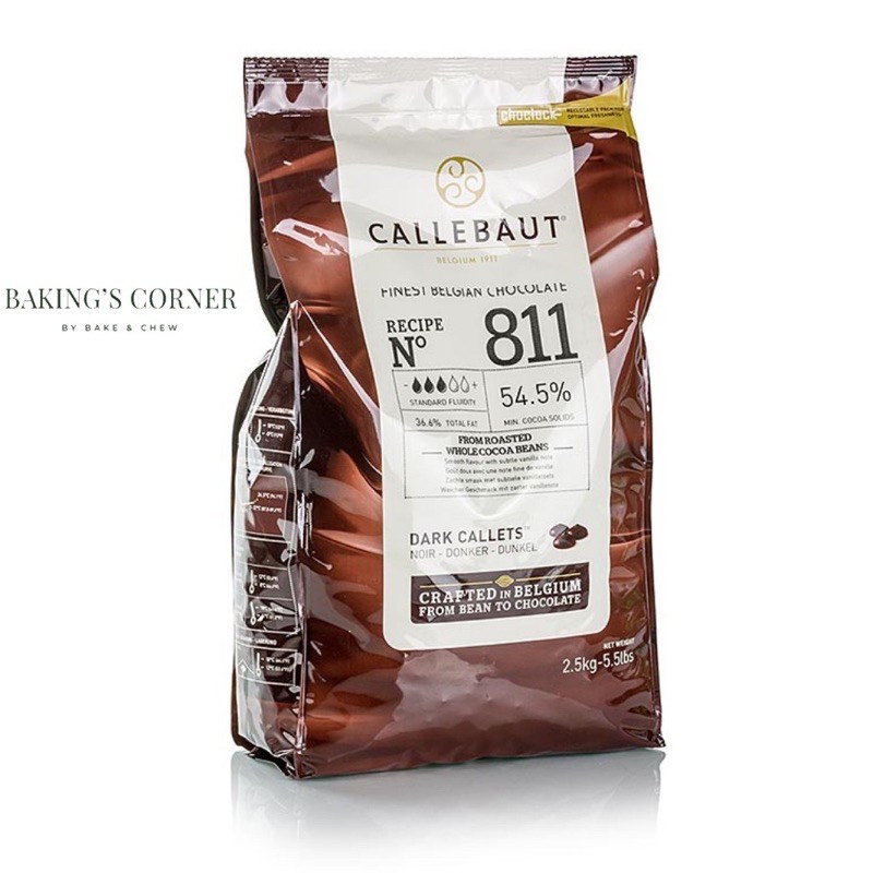 

Barry Callebaut 811 Chocolate Couverture Dark Callets 54,5% 2,5kg