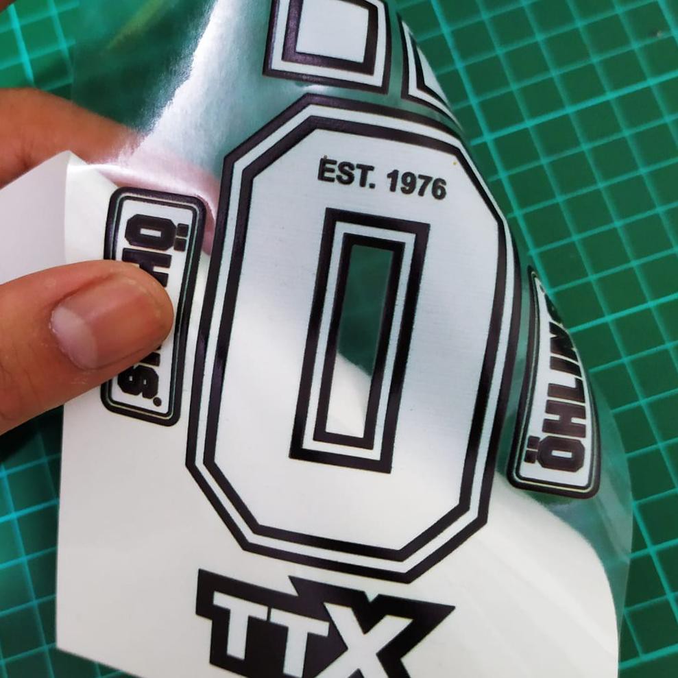 

[ART. 794264] Sticker stiker shock USD OHLINS White ink