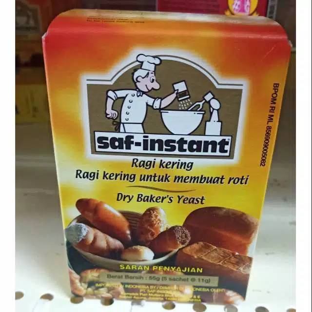 

Saf instant ragi kering dry yeast 5 x 11gr