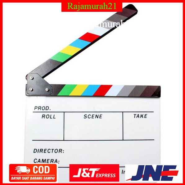 PROMO TaffSTUDIO Profesional Clapper Board Colorful Acrylic - White