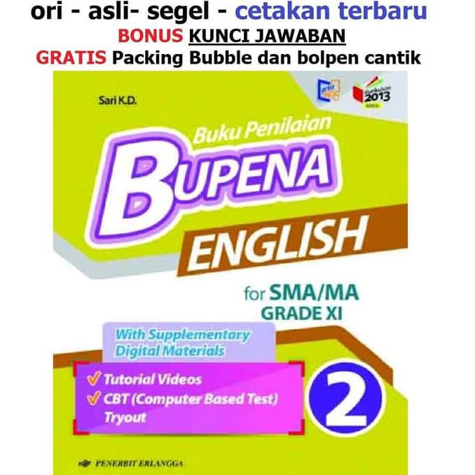 New Buku Bupena Bahasa Inggris Sma Kelas 11 Xi K13 Shopee Indonesia