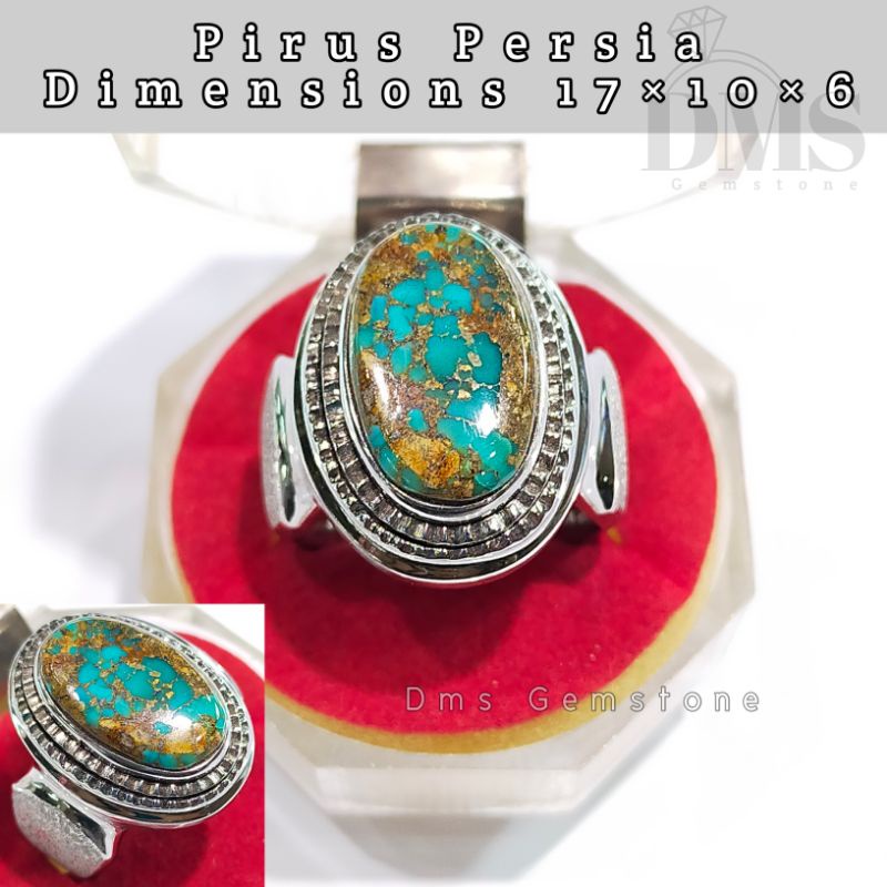 batu pirus persia lawasan asli natural cincin batu akik