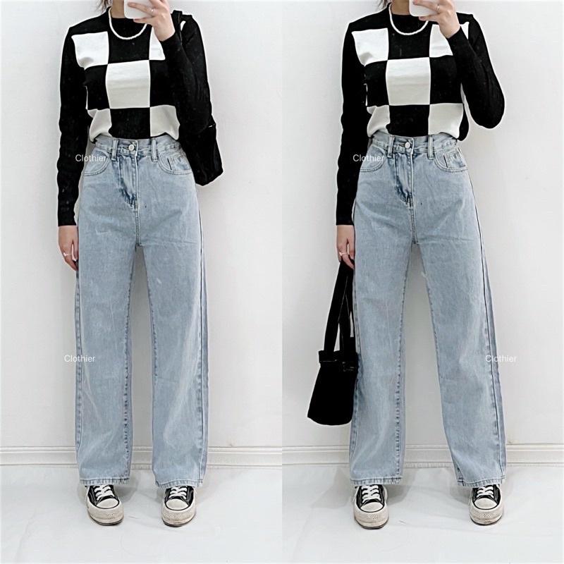 CLOTHIER - Lara Baggy Jeans - Unisex Vintage Wide Leg Jeans