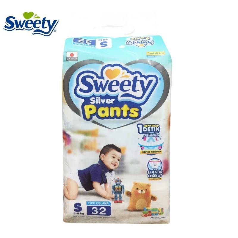 SWEETY SILVER PANTS S32 - POPOK CELANA