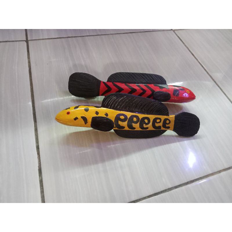 patung ikan chana gabus miniatur ikan hias