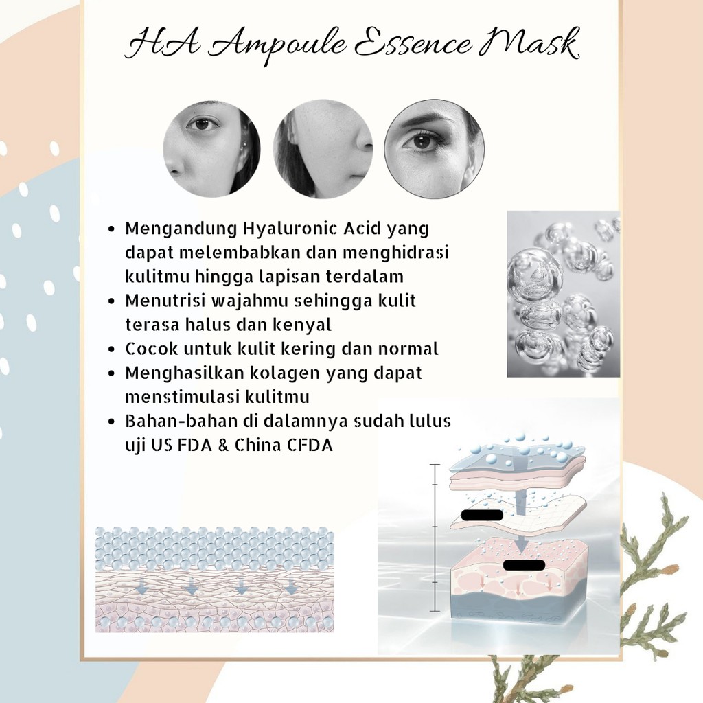 SIXIN Ampoule Essence Mask Hyaluronic Acid - Face Mask Sheet 1pcs