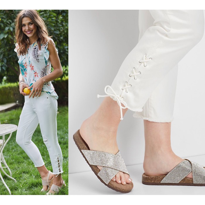 Skinny Jeans Branded Maurices White Lace Up Jeans Lace Up Denim White