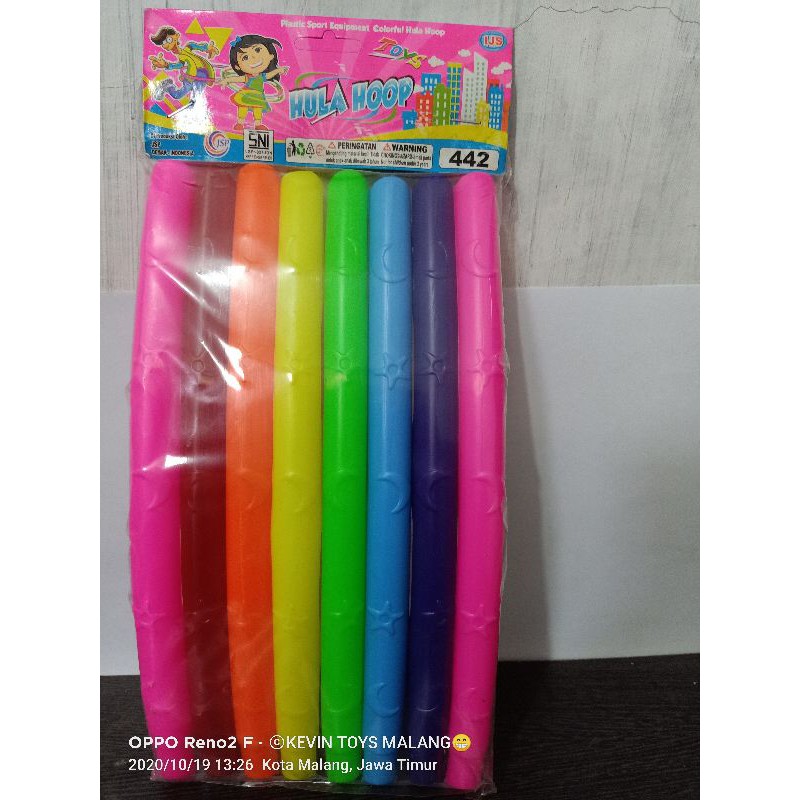 442 mainan hulahoop kecil / hula hop pelangi kecil / hula hup pelangi kecil