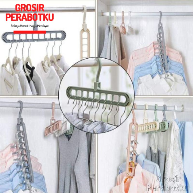 Hanger Serbaguna 9 in 1 Hanger Magic Wonder Hanger Gantungan Baju Serbaguna Magic Hanger Gantungan Baju Magic Hanger Baju Hanger Plastik Hanger Murah Gantungan Baju Murah Hanger Multifungsi Hanger Murah Harga Grosir Gantungan Pakaian Murah Hanger Pakaian