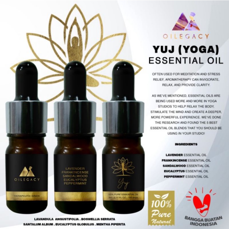YOGA | YUJ | ESSENTIAL OIL BLEND | MEDITASI | AROMATHERAPY | BOTOL DIFFUSER | DROPPER PIPET | RILEX 