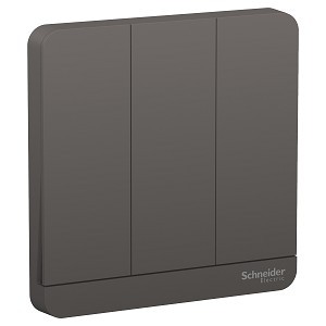 Saklar Triple Dark Gray DG Avatar On Schneider