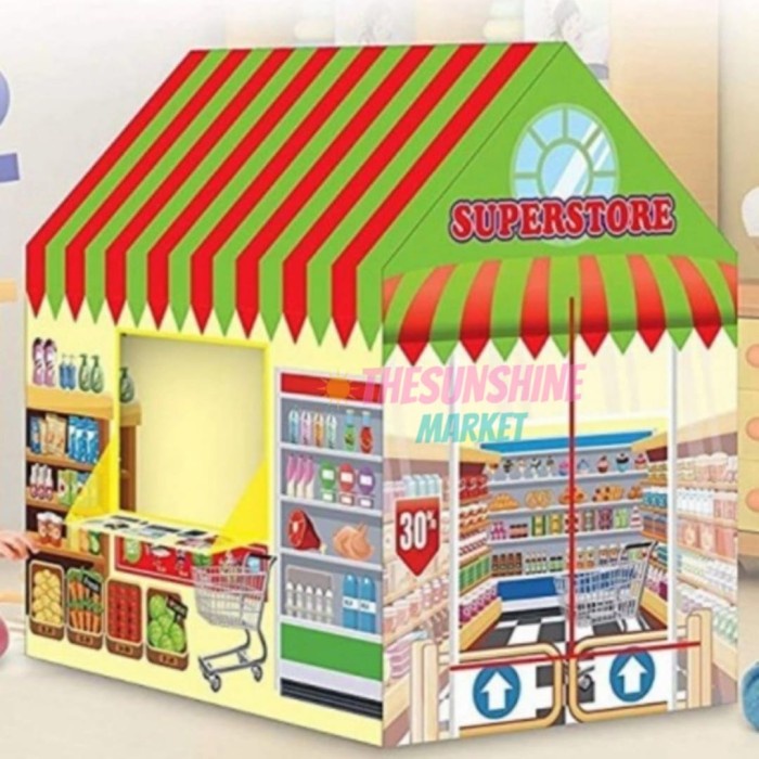 MAINAN ANAK ANAK TENDA SUPER STORE / TENDA MODEL RUMAH / TENDA MARKET